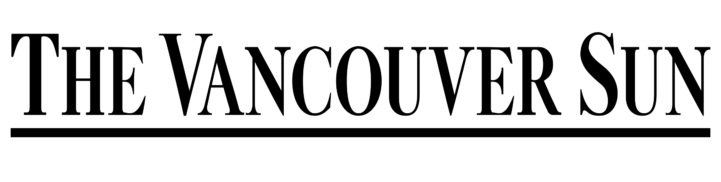 The Vancouver Sun newspaper black and white logo.
